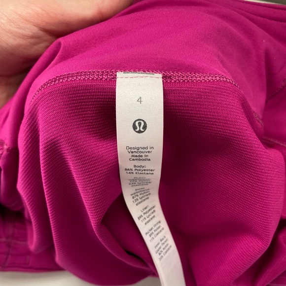Lululemon Ripened Raspberry Speed Up shorts - Picture 3 of 3